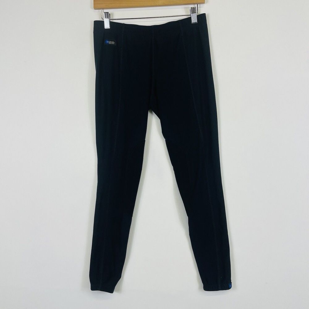 Irideon Black Stretch Faux Suede Knee Patches Riding Pants Leggings Womens Large